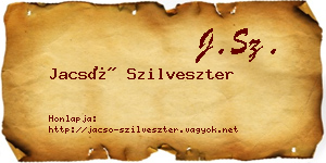 Jacsó Szilveszter névjegykártya